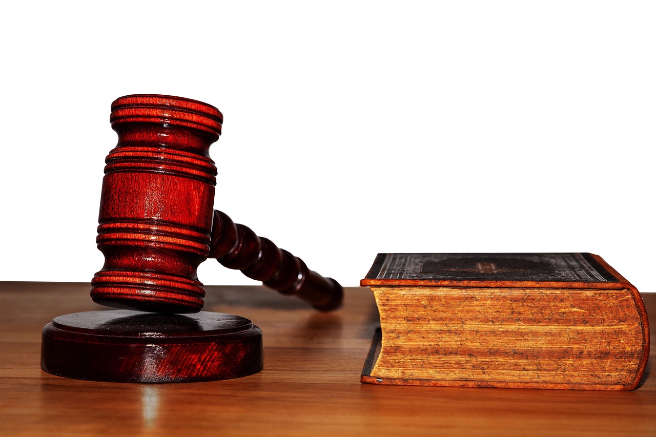 Family law gavel and legal documents