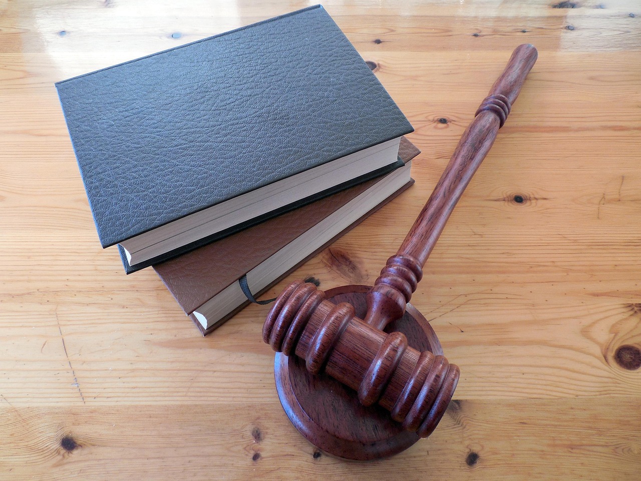 Gavel and law books